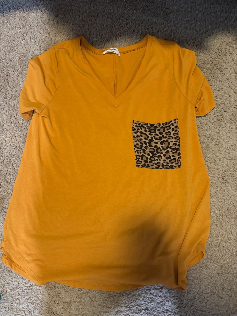 Zenana Outfitters Mustard V-Neck Top